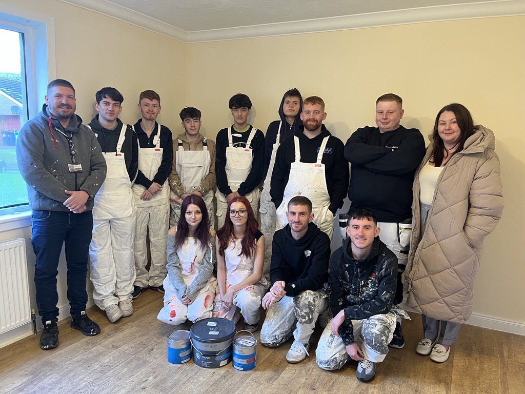 UHI Inverness students redecorate house for free for Highland homeless charity