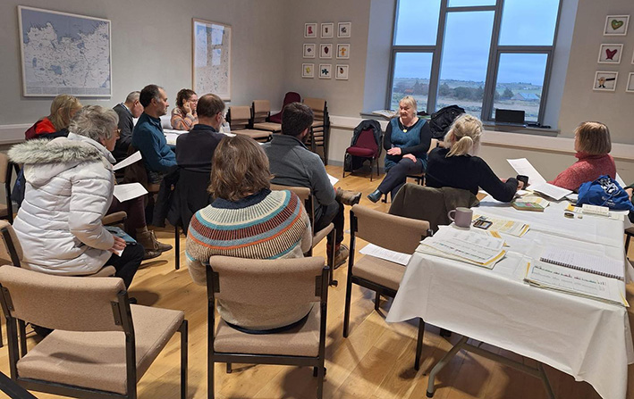 Student in a Gaelic class