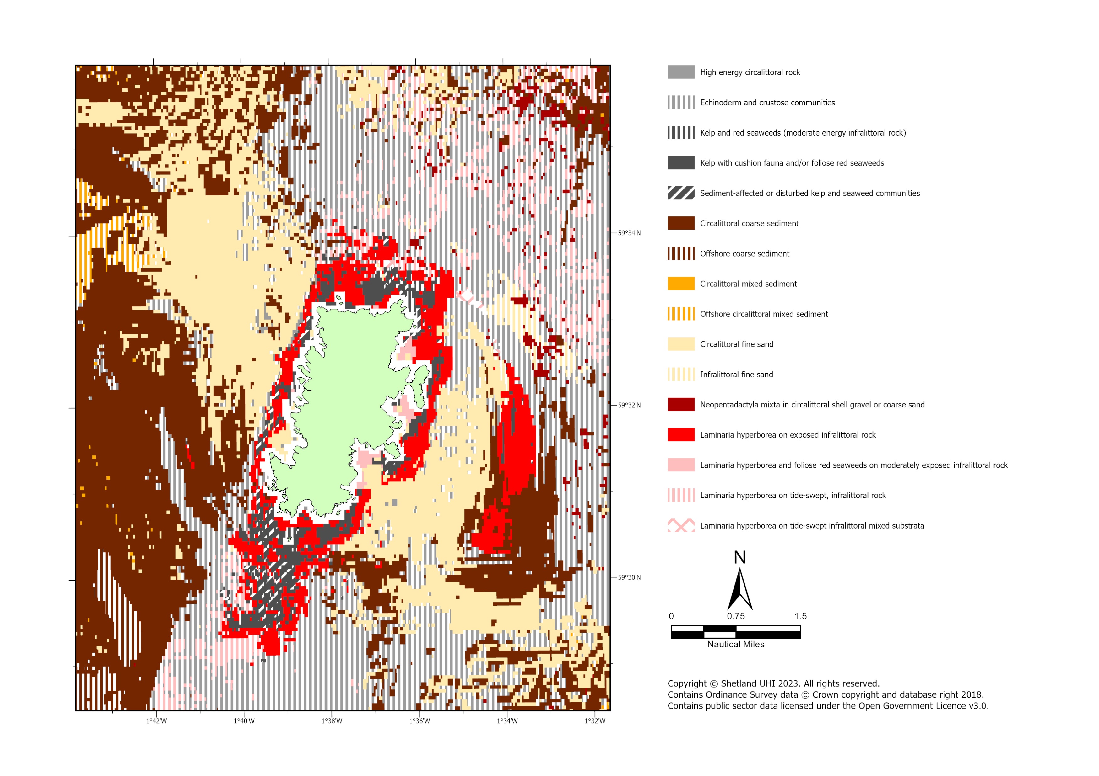 Distribution modelling of the benthic habitats within the Fair Isle Demonstration and Research Marine Protected Area