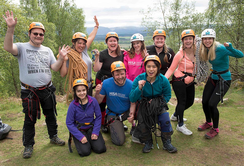 Twenty students from around the university partnership attended the Highlands and Islands Students’ Association adventure weekend. Activities included paddle boarding, gorge walking, climbing and archery.
