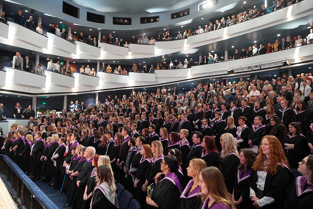 The university introduced a bursary to support care experienced students to participate in graduation ceremonies. The new bursary provides assistance for costs such as gown hire, photography, travel and accommodation.