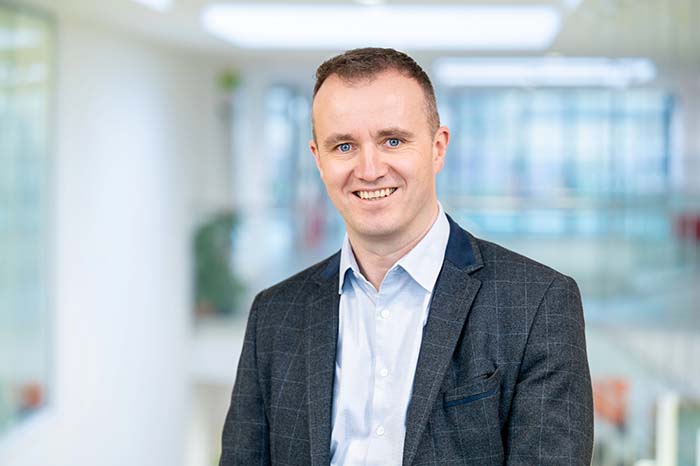 Michael Boylan at An Lochran, Inverness Campus, in business wear