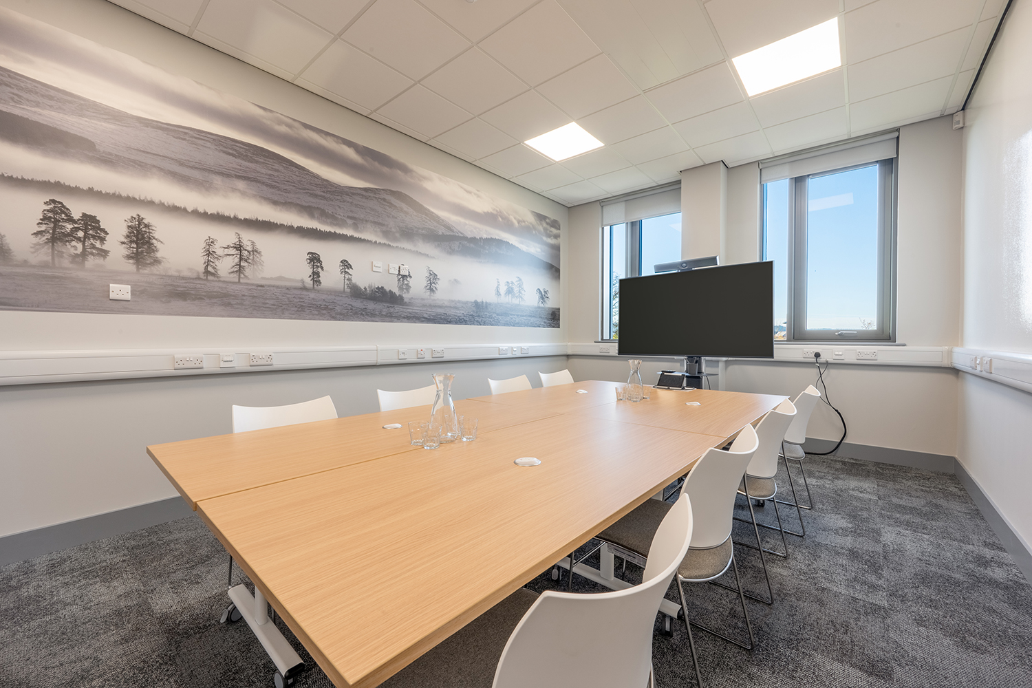 Cairngorms room setup as a boardroom