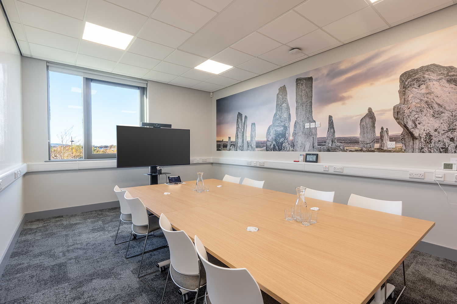 Hebrides room setup as a boardroom