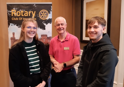 Rotary member with two students