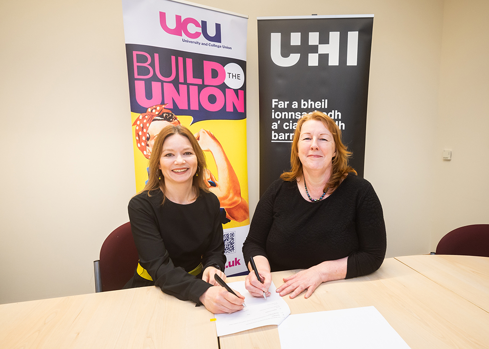 UHI and UCU sign joint agreement