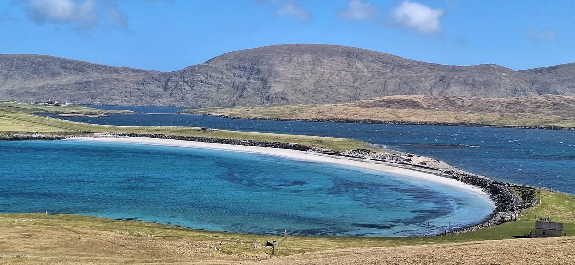 A photograph of a bay in Shetland A photograph of a bay in Shetland