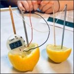 A lemon battery A lemon battery