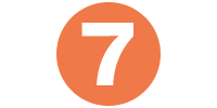 Number 7 in an orange circle